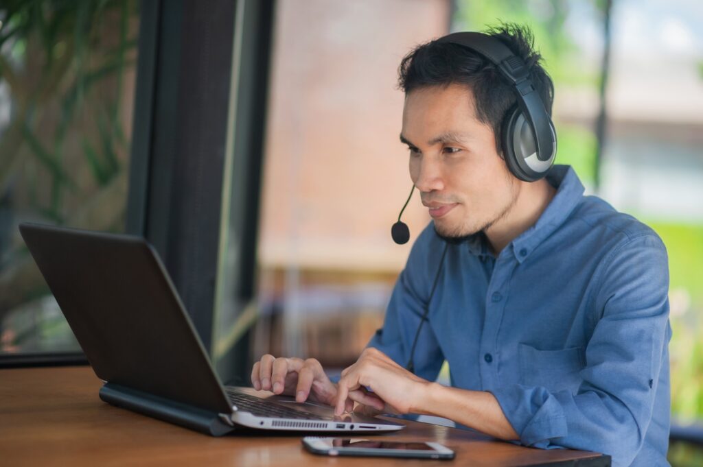 businessman handling outsourced projects