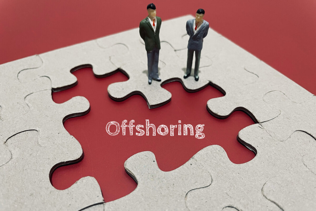 offshoring a form of outsourcing where you ensure that mistakes are made at arm's length