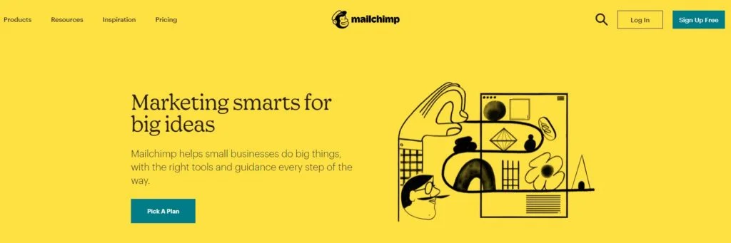 homepage of mailchimp 1024x341 1