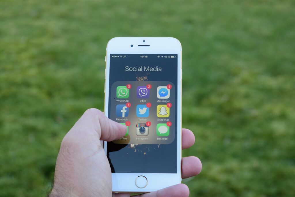 social media apps on phone