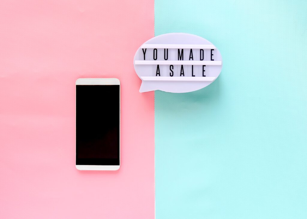 you made a sale sign