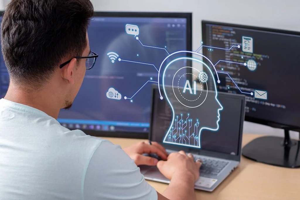 an engineer considering a data annotation tool amidst a display of options