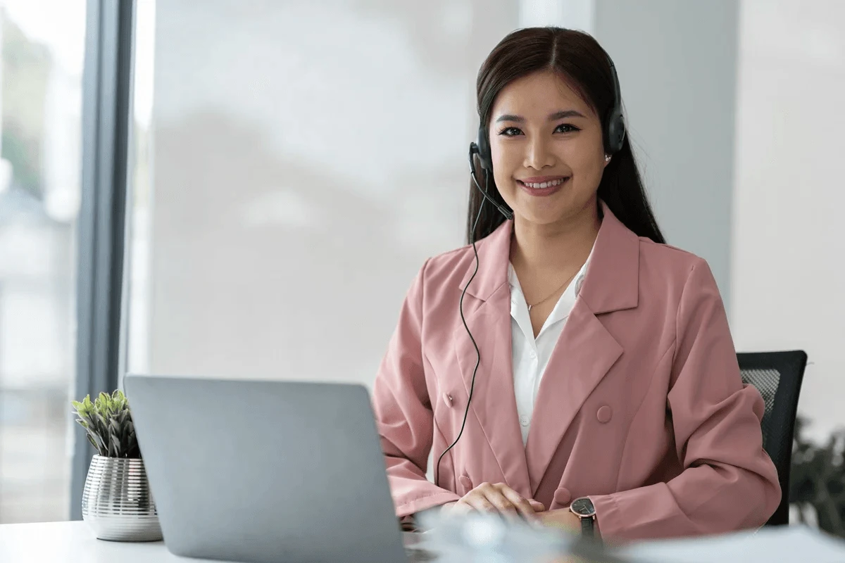 busy filipino virtual assistant at work