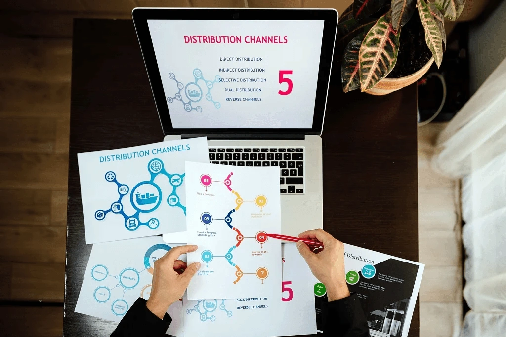 implemented multi channel outreach illustrated on the paper of a busy employee