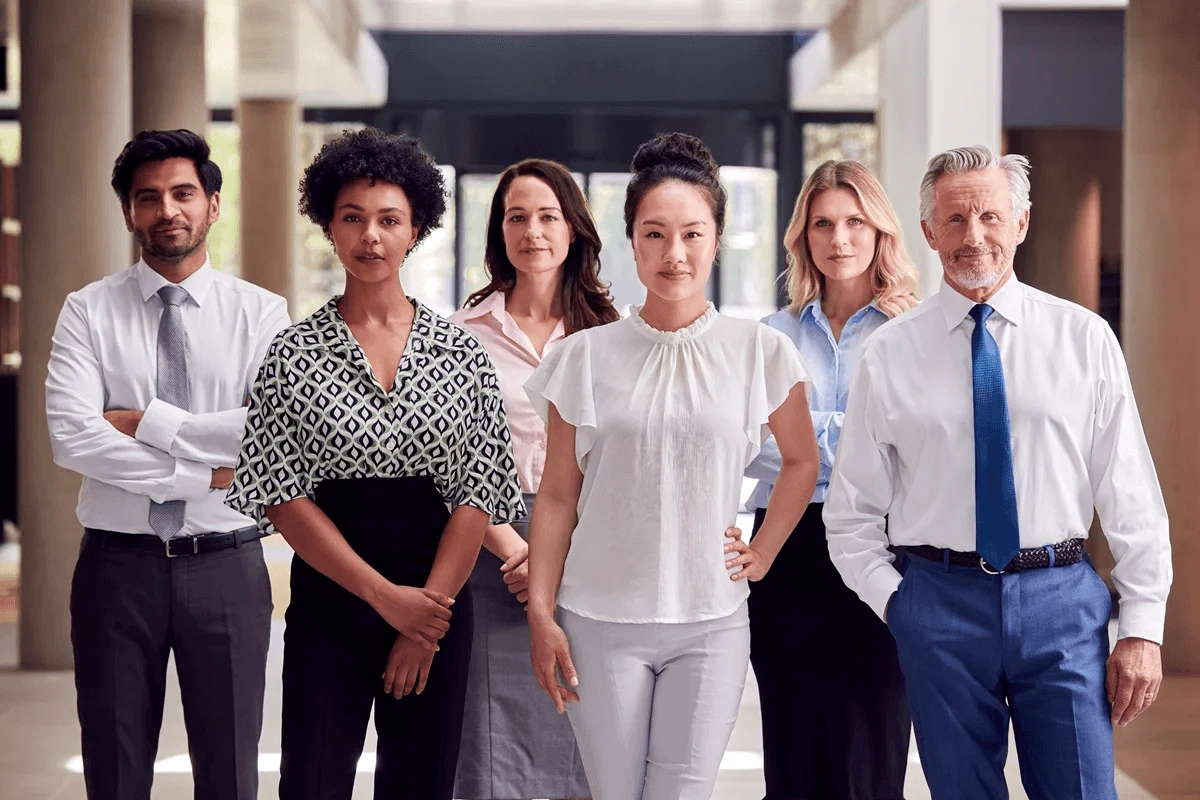 HR outsourcing team in their working attires