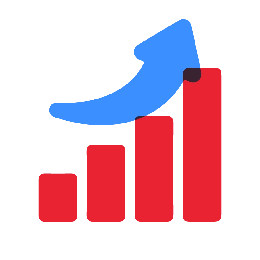 Graph icon depicting scalable outsourced bookkeeping and accounting services