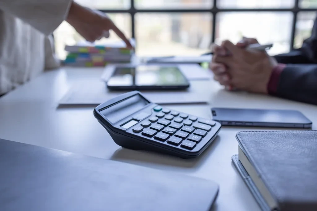 close-up of a calculator symbolizing accounts payable outsourcing