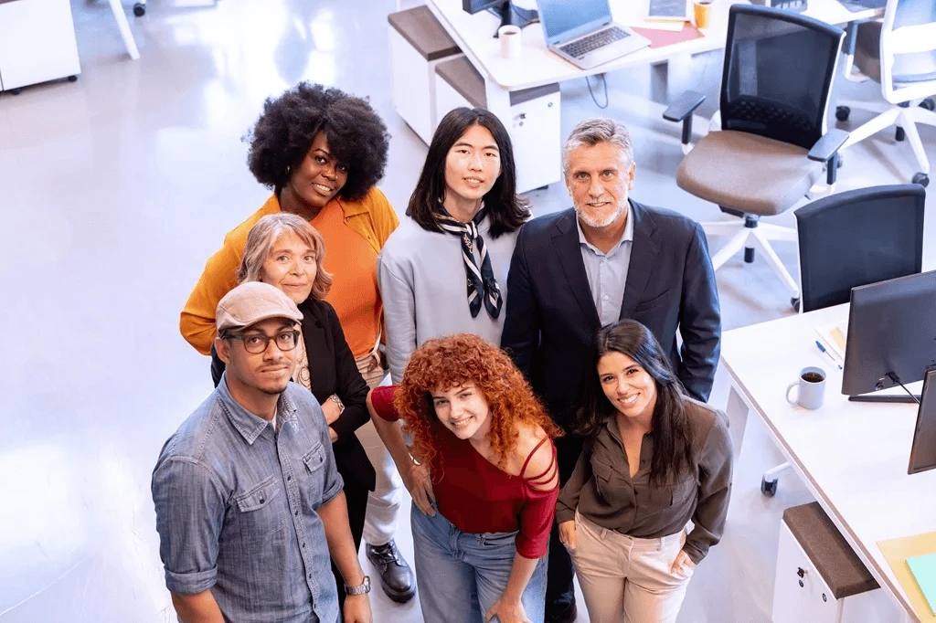 diverse team of HR professionals at work