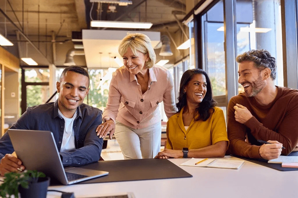 HR team working in a modern yet welcoming workplace