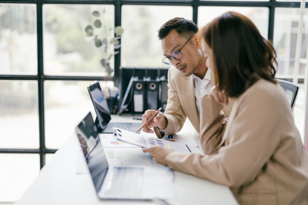 business meeting on financial planning