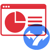 data driven decision making benefits icon