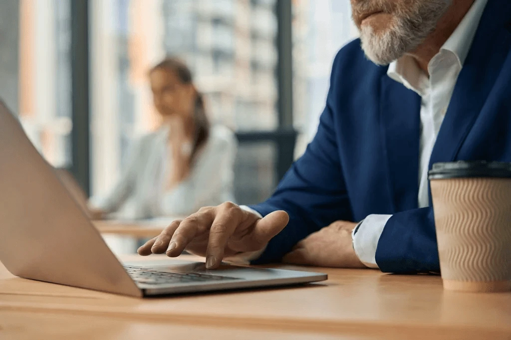 business owner looking for good customer service examples as a guide for his business