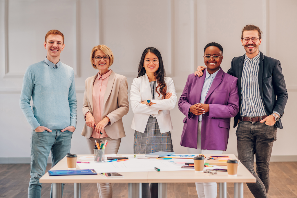 business group of people in brand visibility
