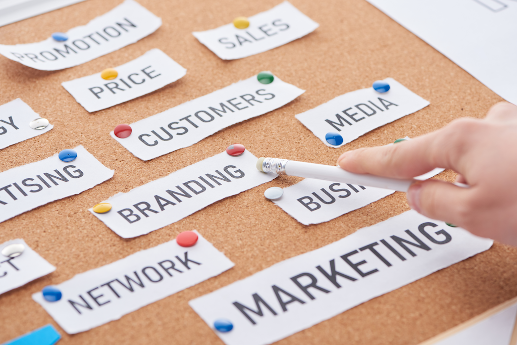 cropped view of business reputation marketing