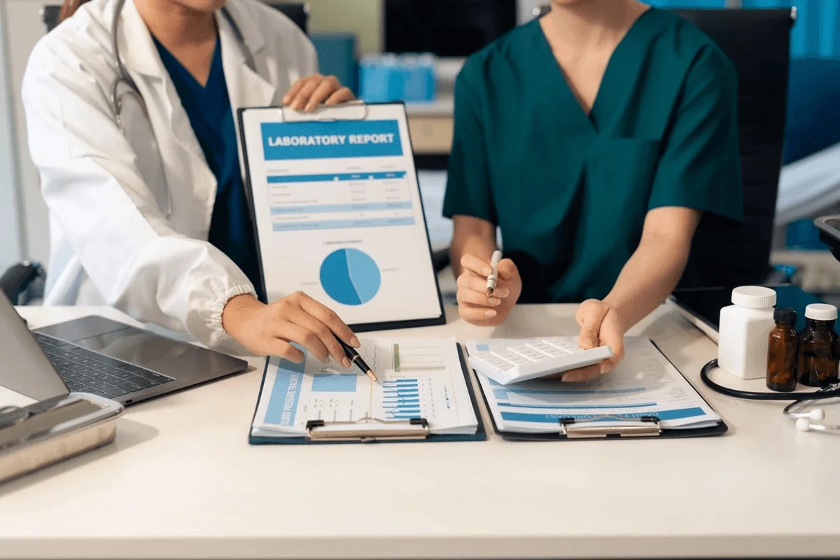 healthcare professionals handling the medical billing process