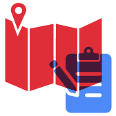 itinerary planners travel hospitality icon