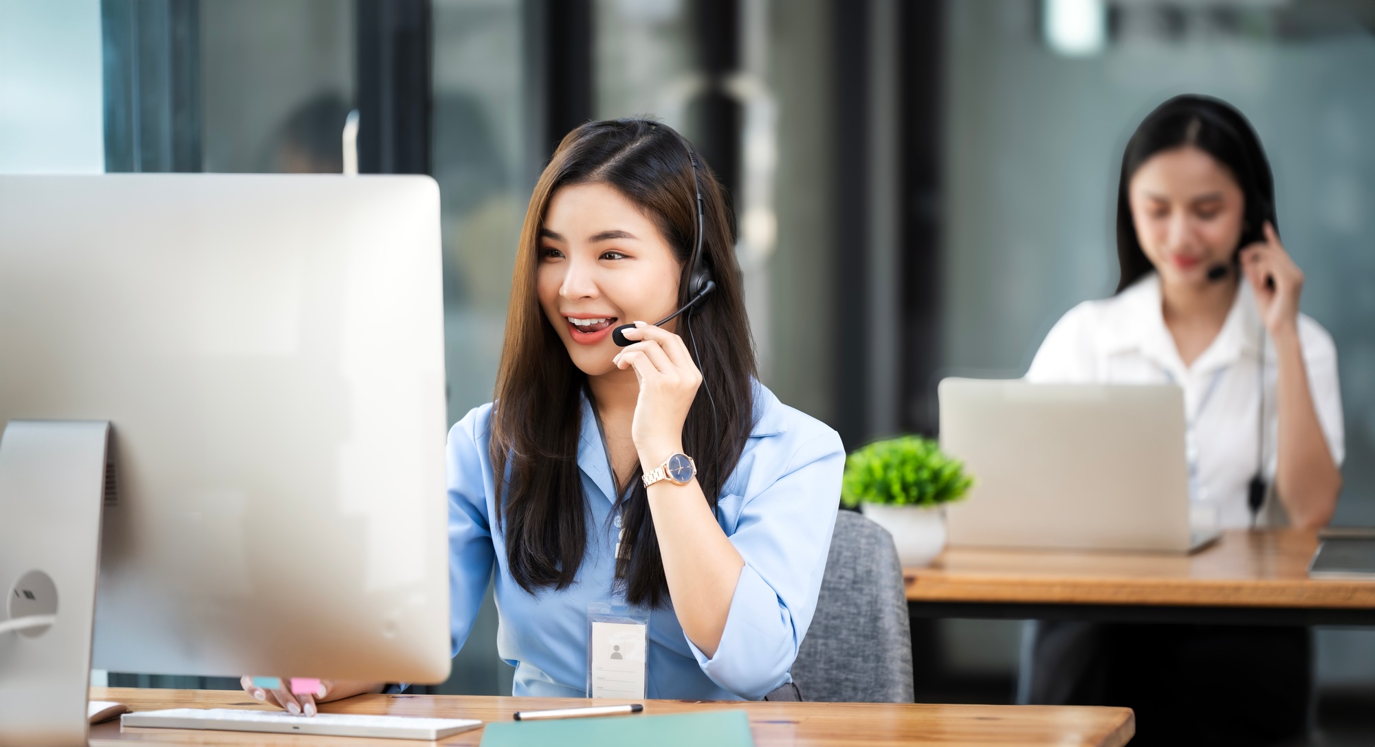Customer Service Representative, Service, Call Center, Using Phone, Office
