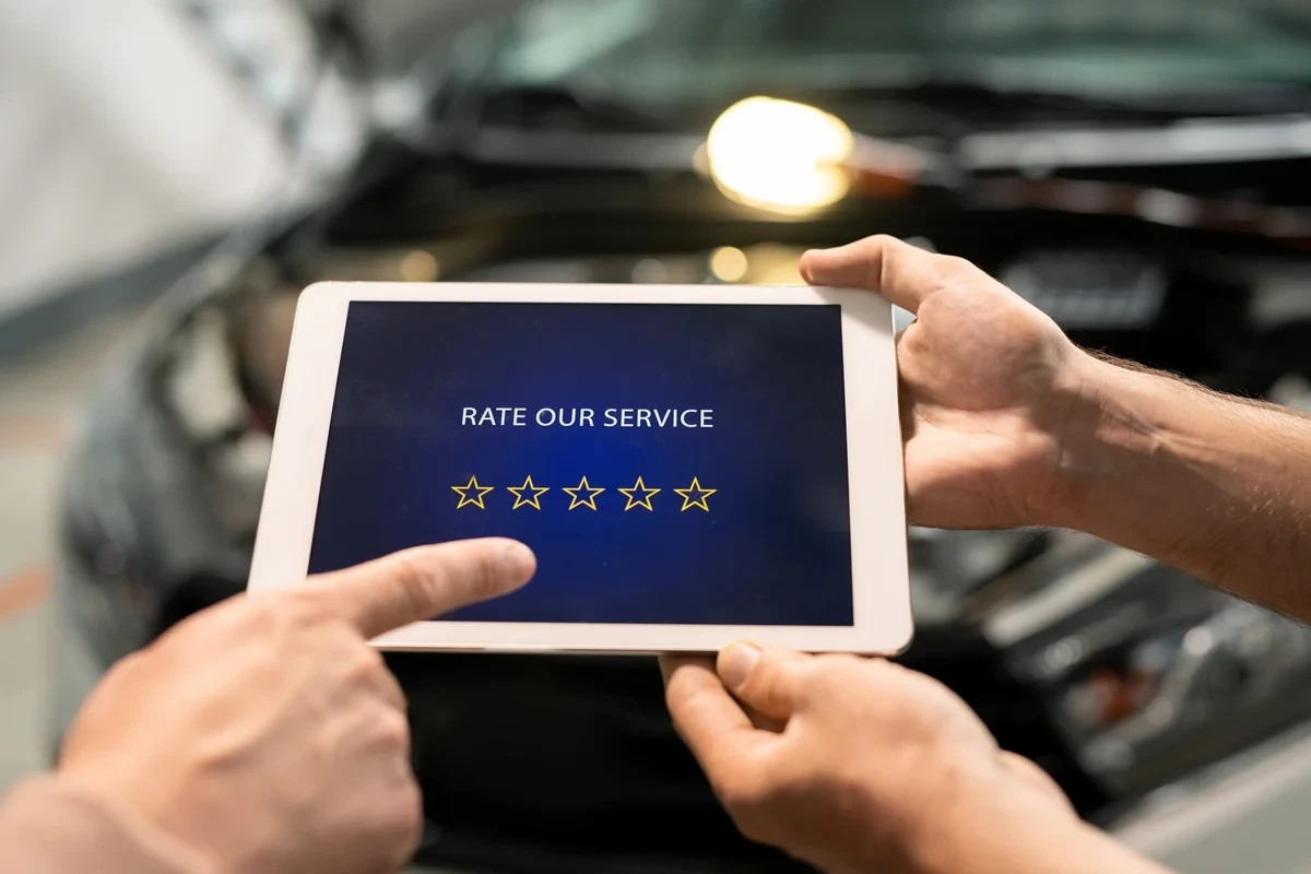 representation of businesses asking for customer feedback