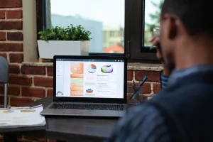 employee managing data conversion tasks