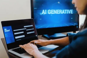 employee using generative AI at work