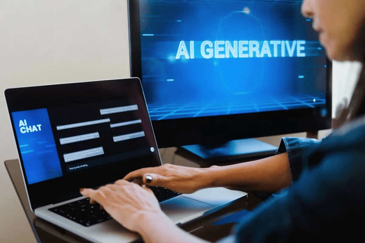 employee using generative AI at work