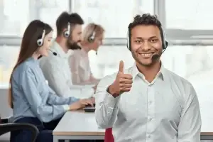 team of agents representing customer service in BPO