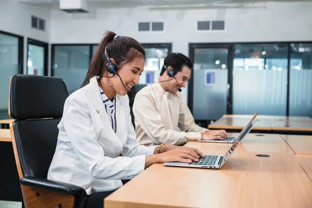 doctor call center representatives assisting patients with efficient and compassionate healthcare support