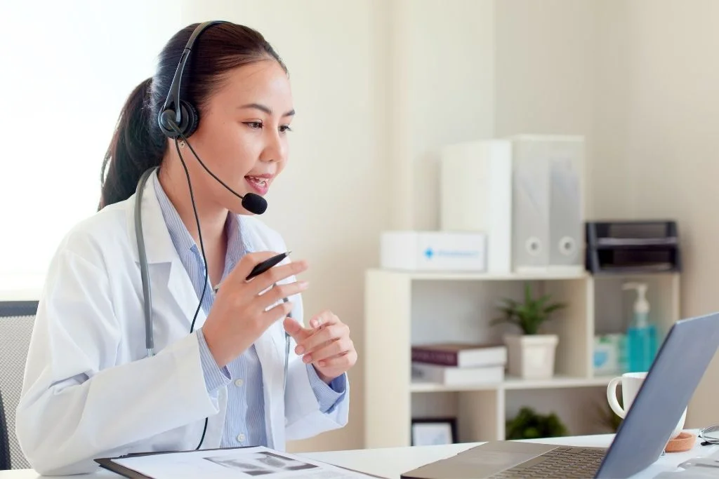 filipino medical call center representative receiving calls