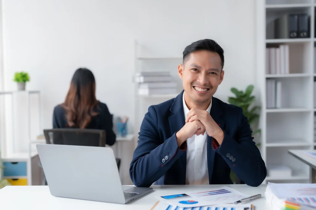 filipino working in a office setup