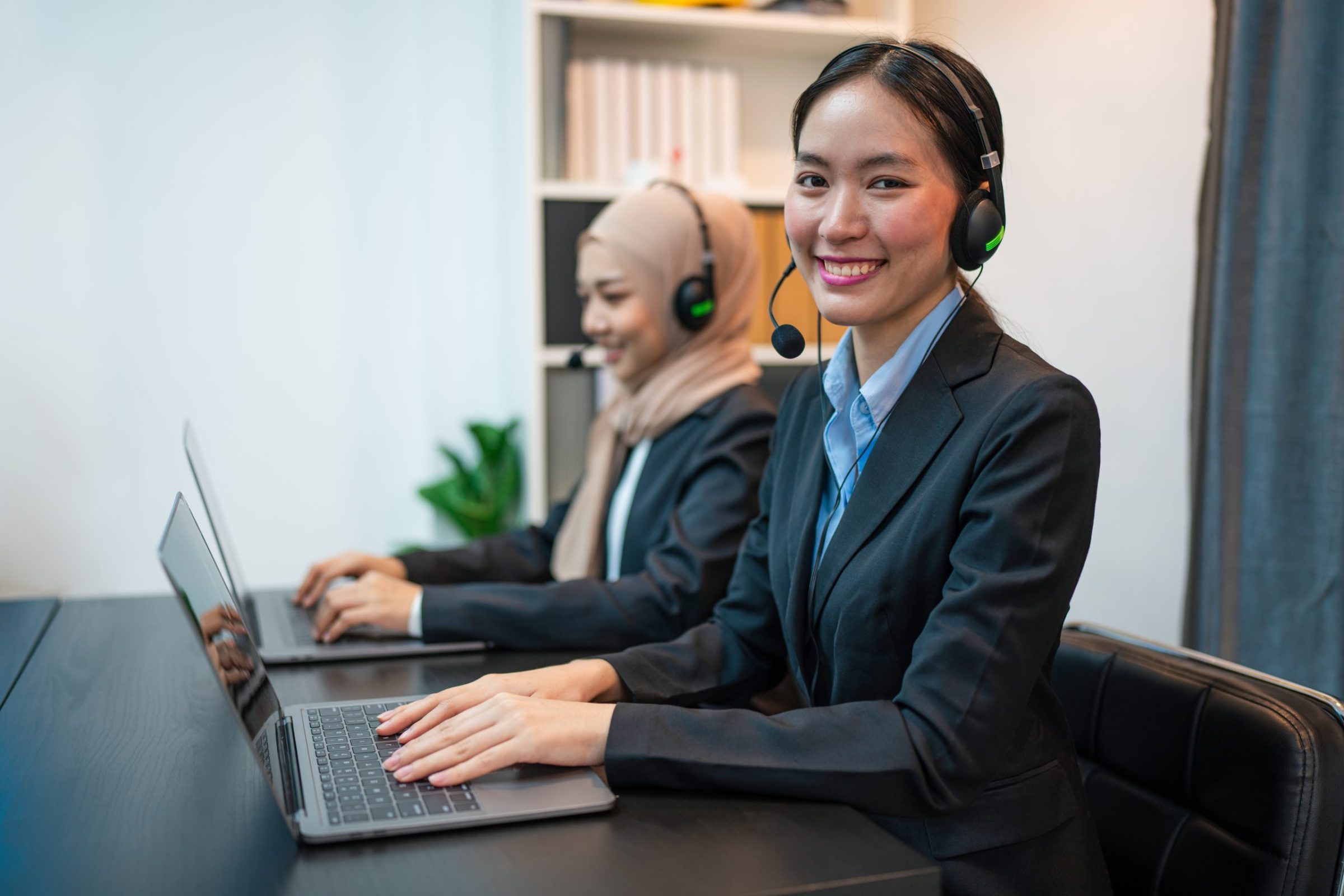 woman happy working as offshore virtual assistant