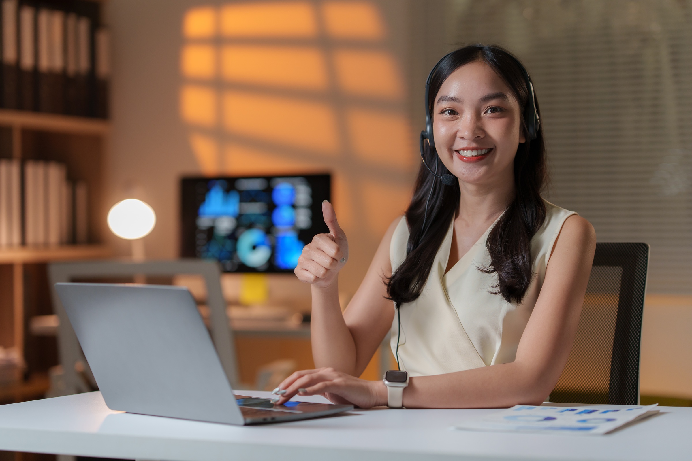 smiling general virtual assistant