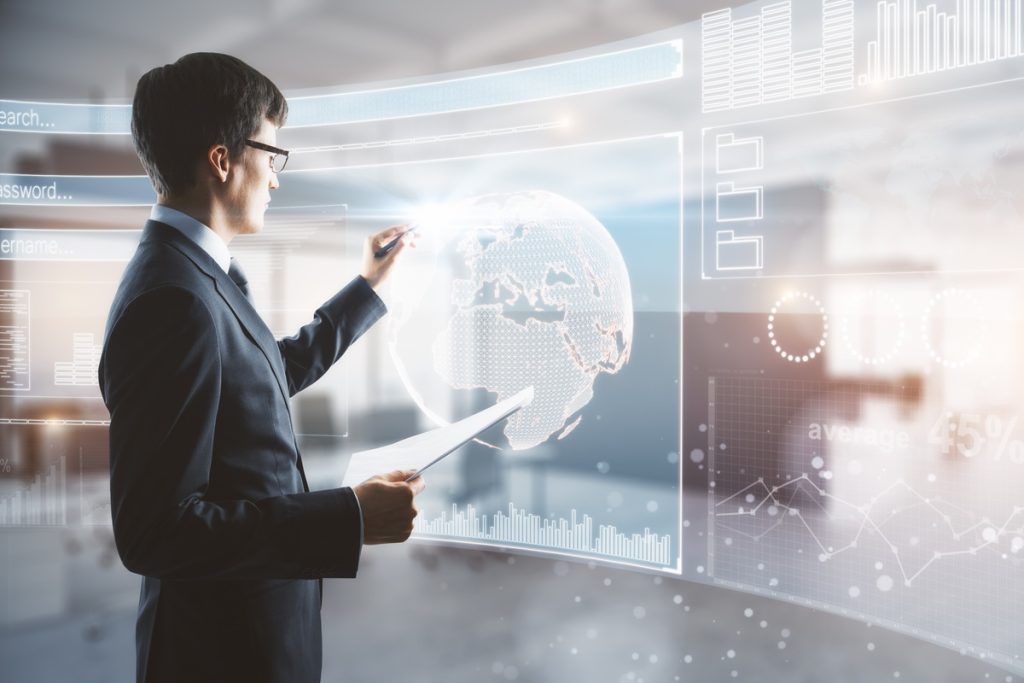 A man researching about AI-Powered Assistant